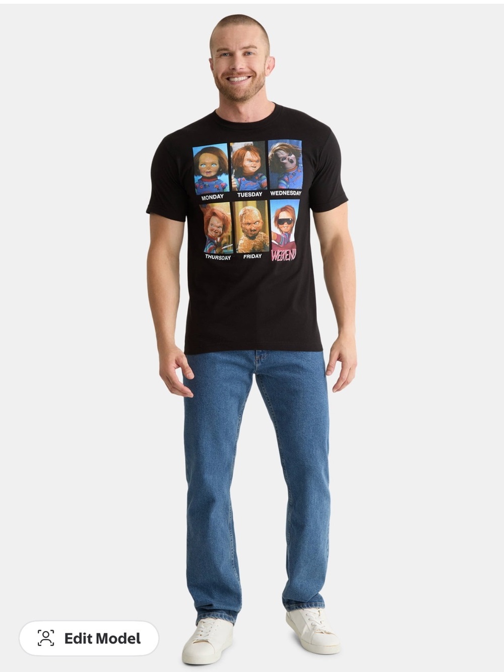 Graphic Horror Weekday Tee - Black